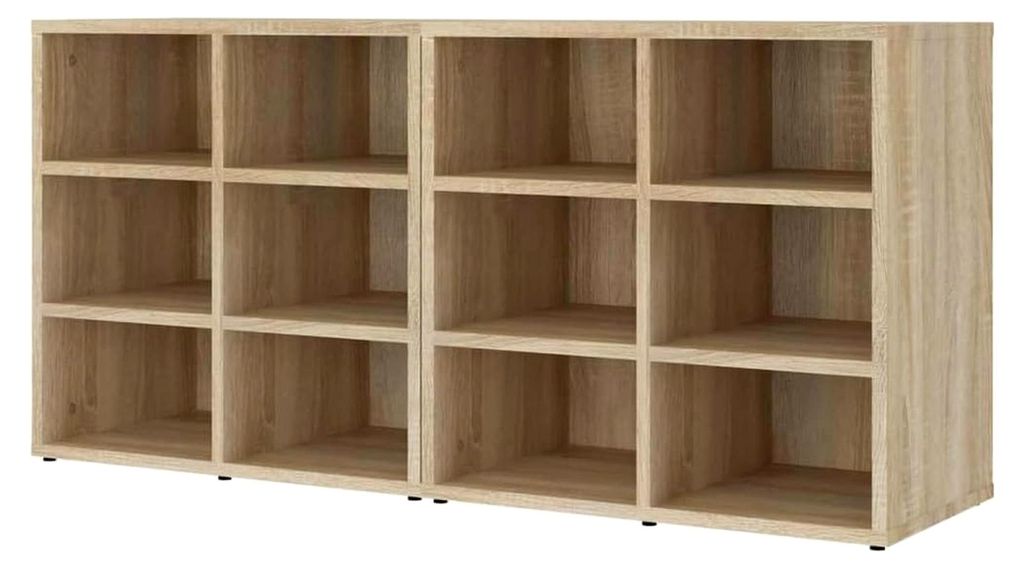 2X Schuhregal Schrank Schuhablage Schuhständer Schuhaufbewahrung Schuhtruhe Schuhorganizer Sonoma-Eiche 52,5x30x50cm