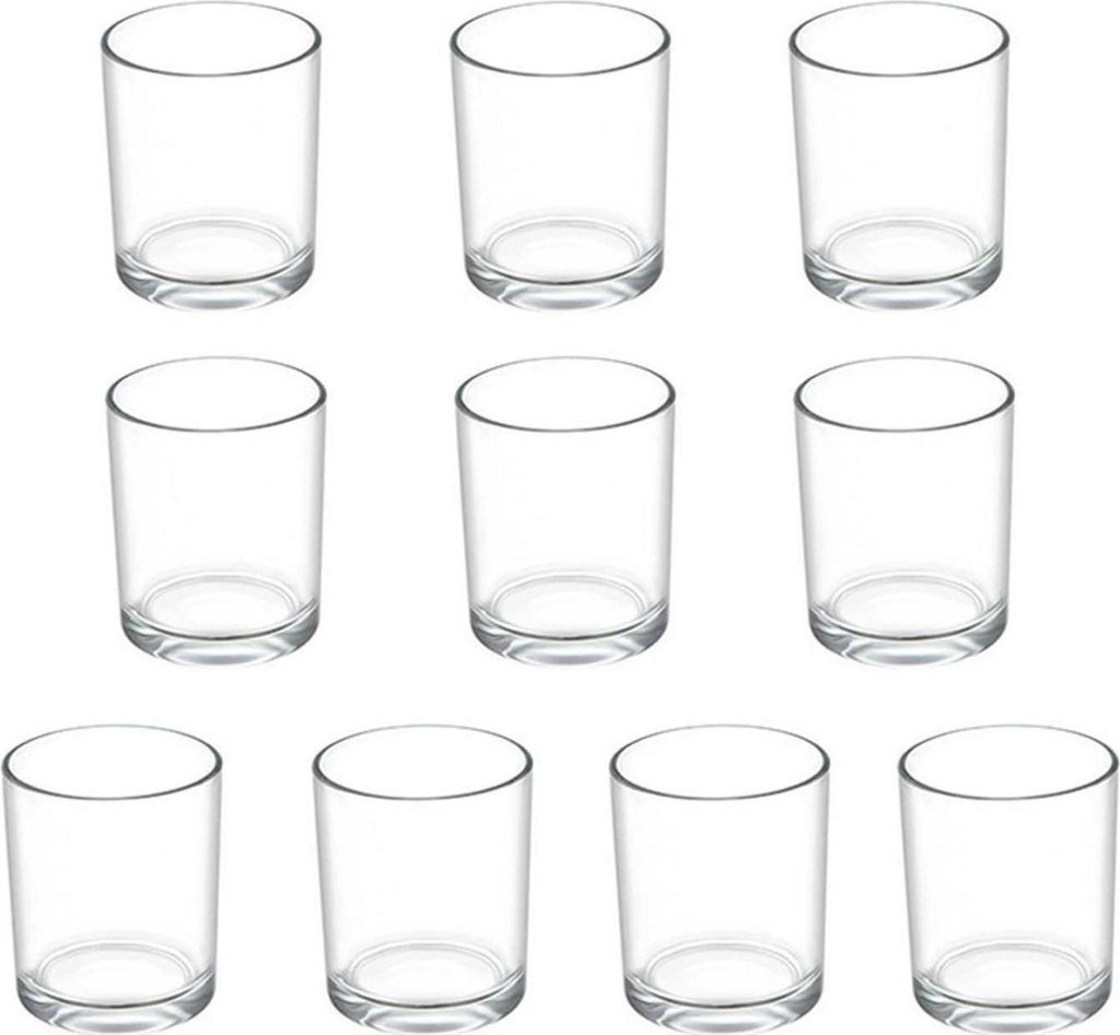 Bicchieri Tealight 10 pezzi portacandela vetro lanterna Immagine del prodotto 