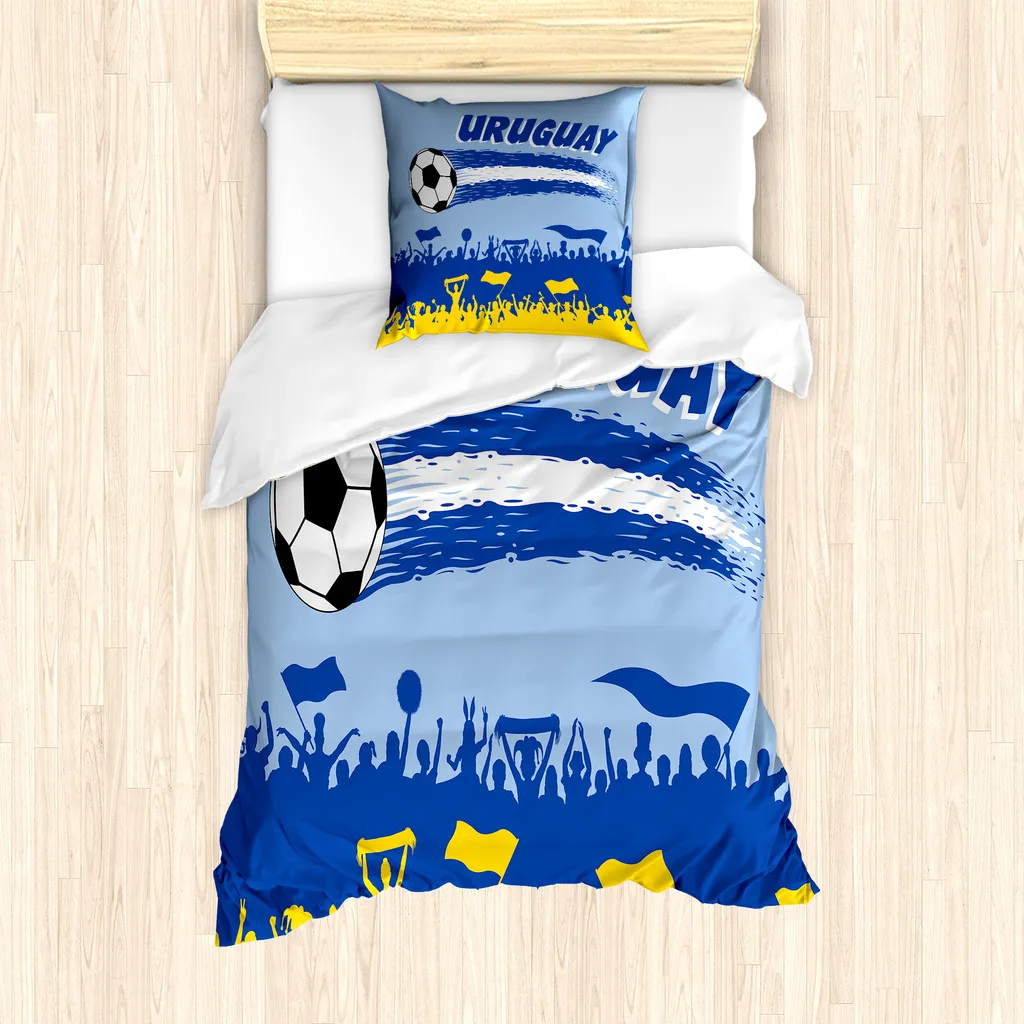 Copripiumino Calcio Uruguay 135x200 Set Letto Singolo ABAKUHAUS