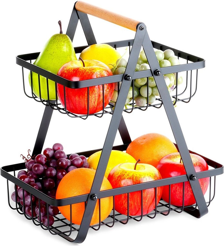 Panier en métal de style loft pour fruits et légumes Image du produit 