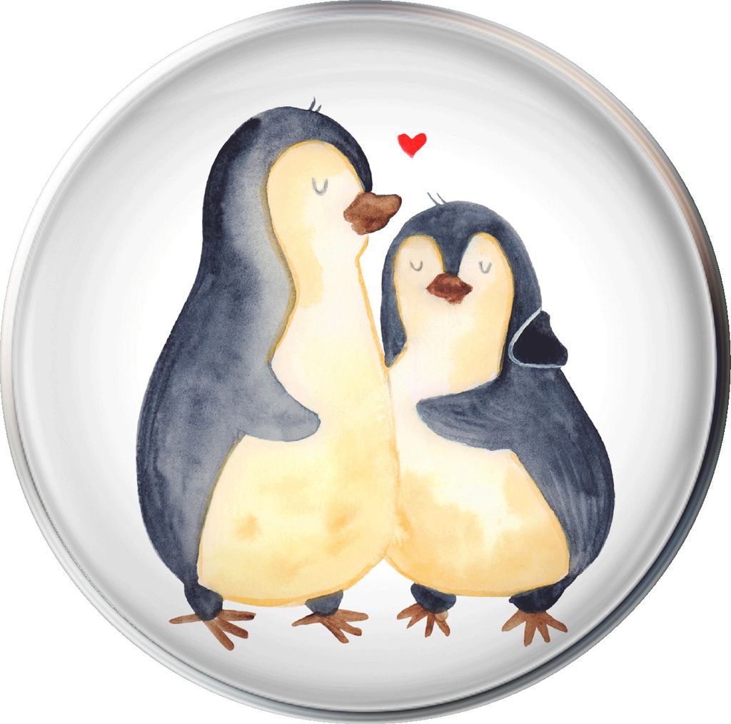 Mr. & Mrs. Panda Ablaufgarnitur Pinguin umarmen - Weiß - Geschenk, Liebe, Waschbecken Stöpsel, Hochzeit, Umarmung Verliebt, Ablaufstopfen, waschb...