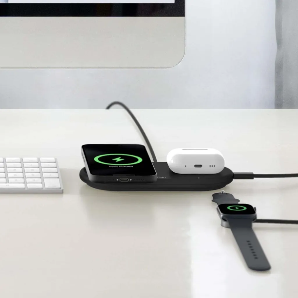 Chargeur sans fil double induction Belkin BoostCharge Pro pour iPhone - 12