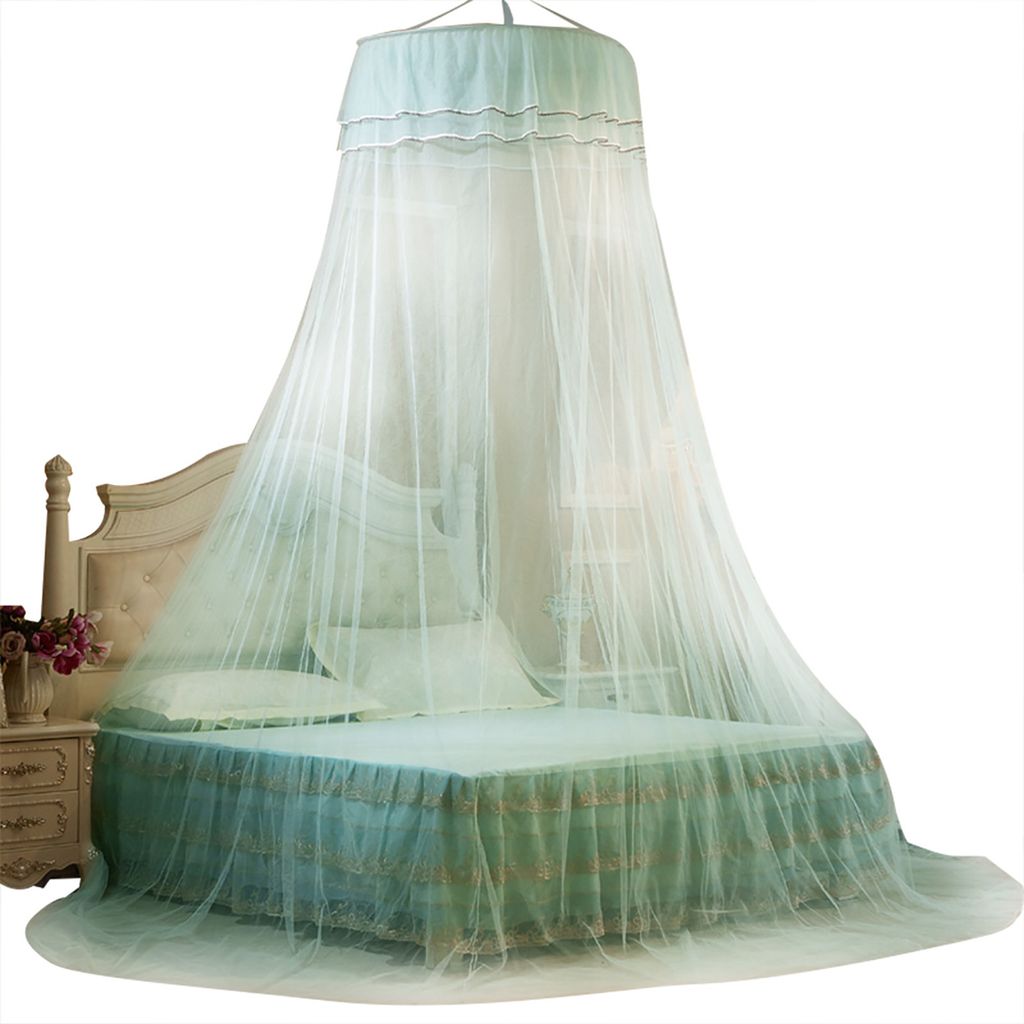 Moskitonetz Betthimmel 65 x 270 x 1100 cm Doppelbett Mückennetz Himmelbett Mückennetz wasserblau