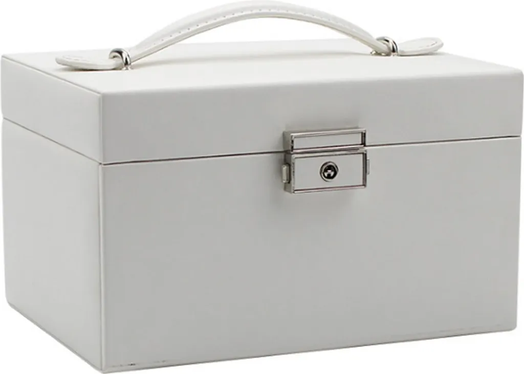 Rangement bijoux grande capacité en cuir gris contre les rayures