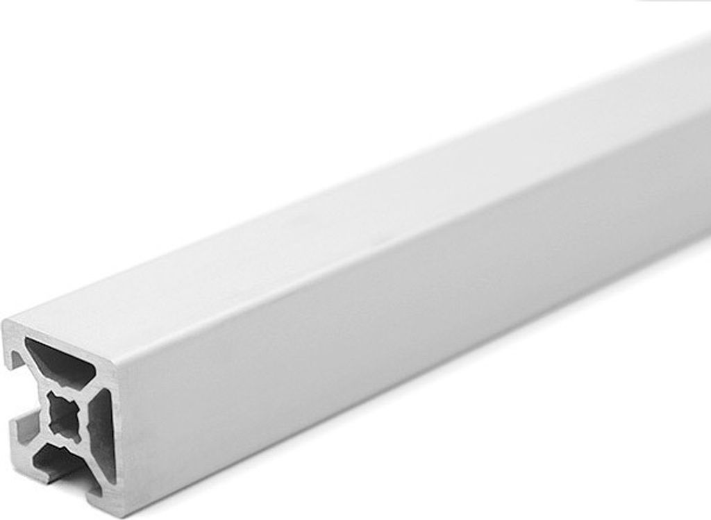 Länge 1920mm - Design-Aluminiumprofil 20x20L 2 Nuten verdeckt 90 Grad B-Typ Nut 6 (leicht), silber eloxiert. Aluminium Profil 20x20 Alu Profil 20 ...