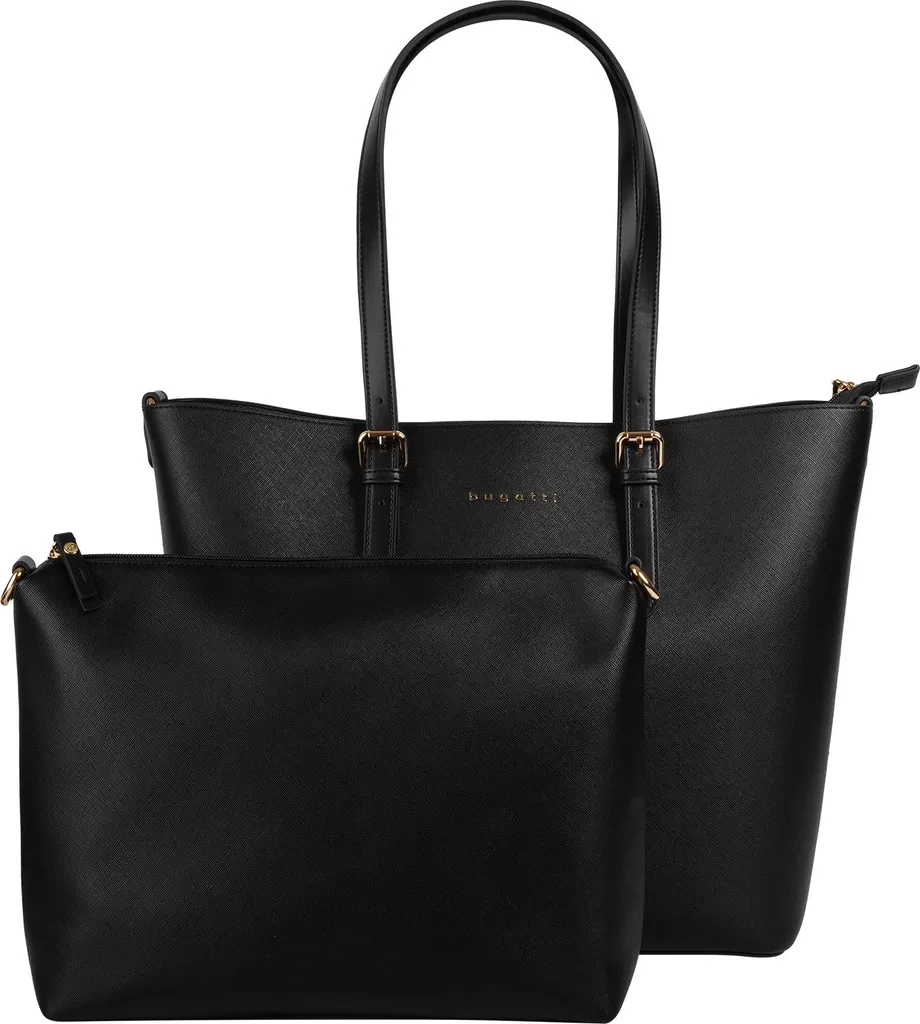 Fini les sacs rayés avec le cabas bugatti Ella Saffiano Noir robuste - 13