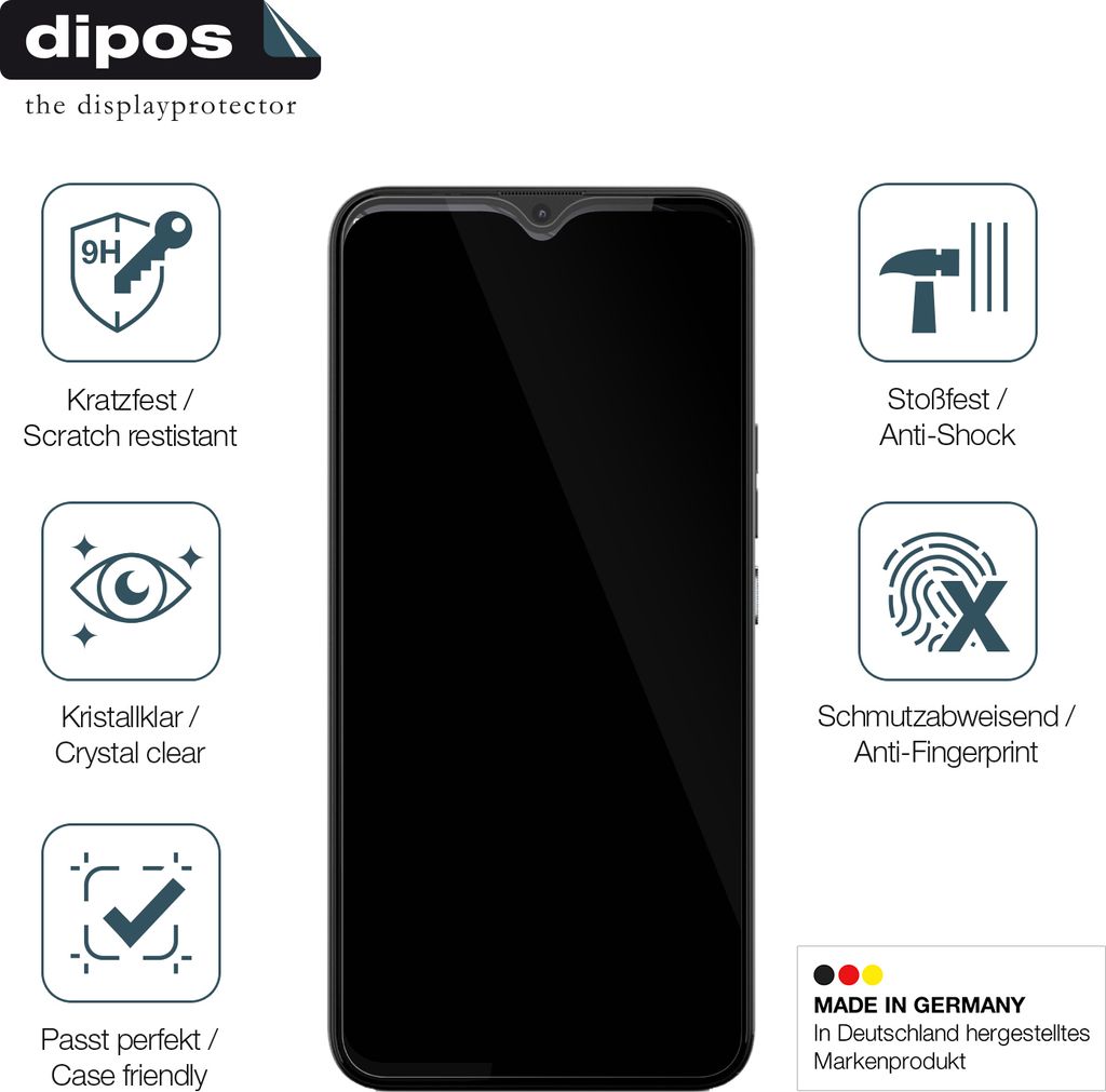 Dipos FLEX 2X Pellicola Protettiva Per Gigaset GS5 – 3D Full Cover, Anti-urto, Made In Germany