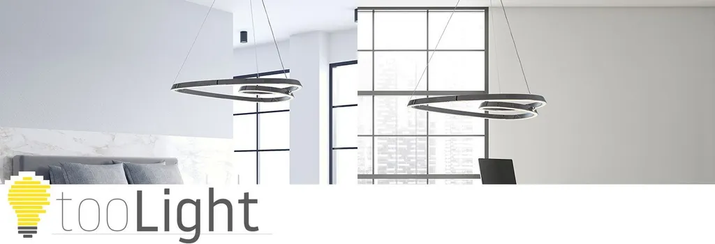 Suspension LED Loop Chrome Idéale pour Table à Manger et Cuisine Moderne
