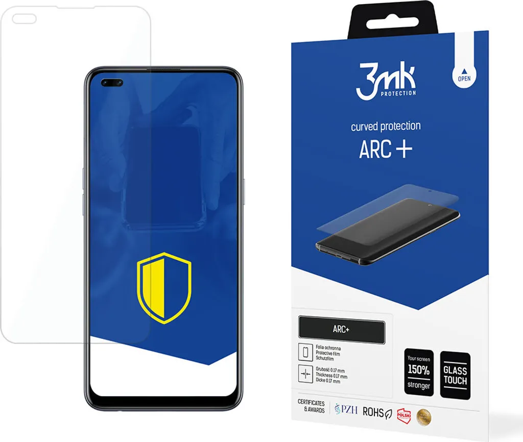 Pellicola Anti-Shock Oppo Reno 4 F 3mk Arc+ | Rinforzo Display 150%