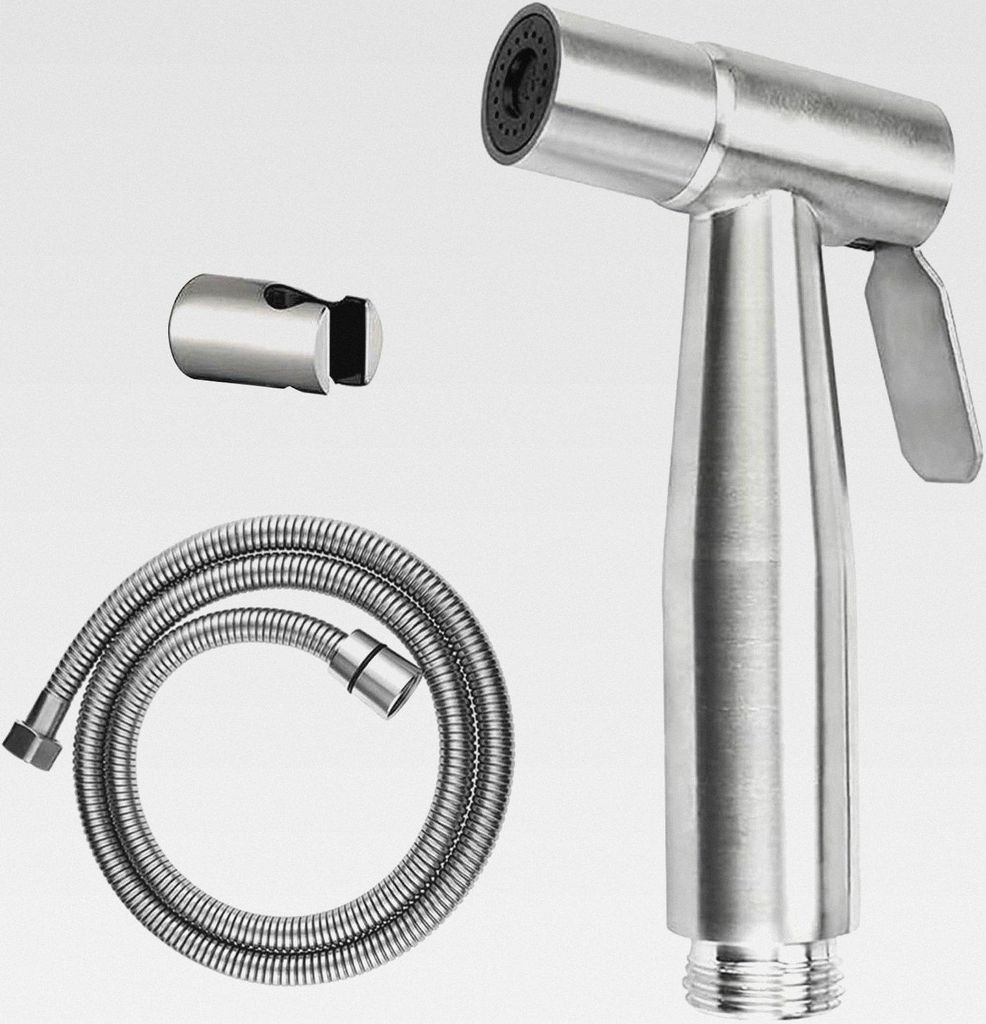 Bidet Handbrause für Toilette,Bidet Edelstahl Handbrause mit 1.5M Schlauch und Halterung,Wandhalterung Hand Bidet Sprayer für Waschbecken Bad Küche