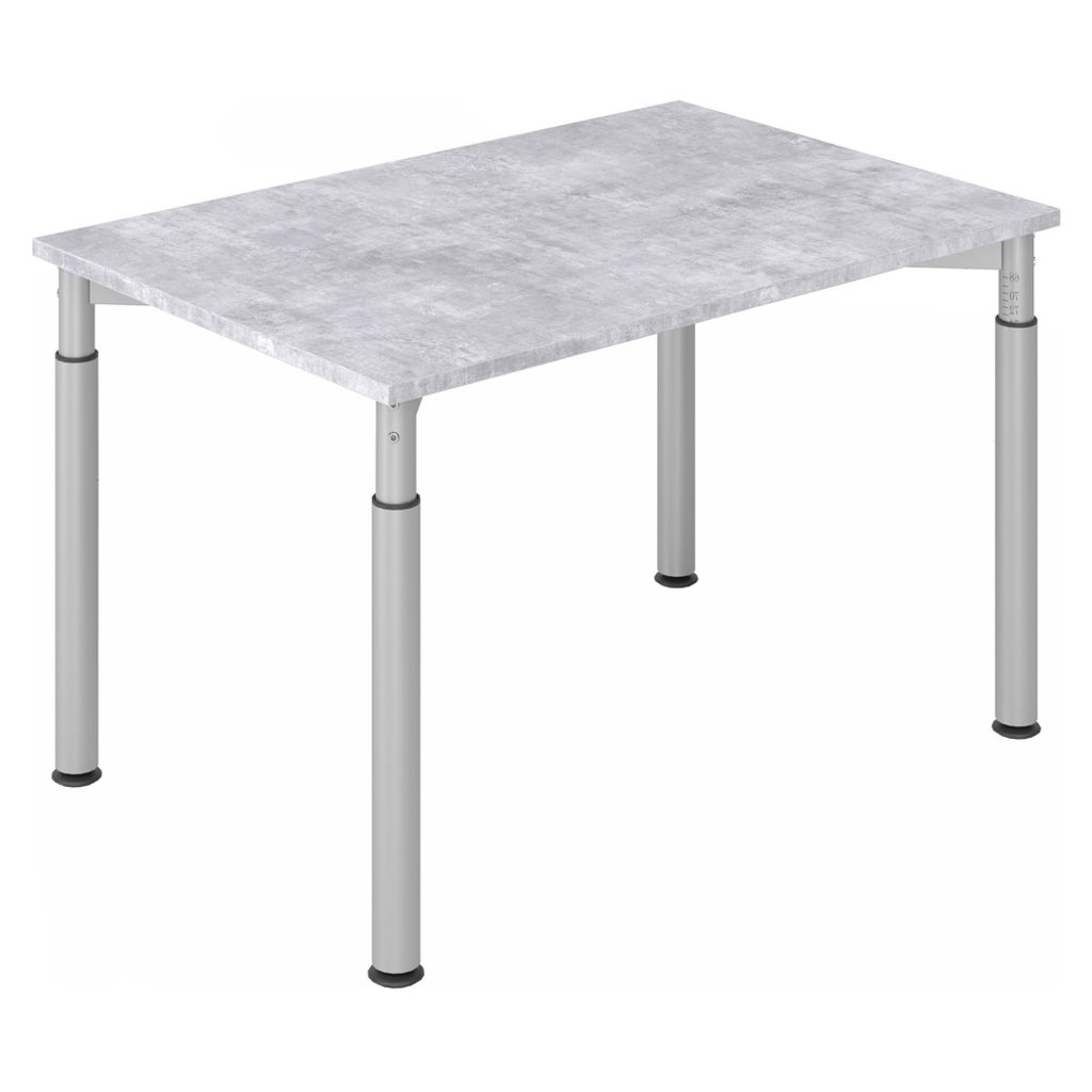 Schreibtisch 120x80cm Beton/Silber