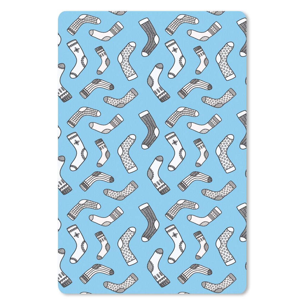MuchoWow Mauspad Mousepad Socken - Schnittmuster - Vintage 40x60 cm - Mousepads - Maus Mat - Pad - Mausunterlage - Schreibtisch Accesoire