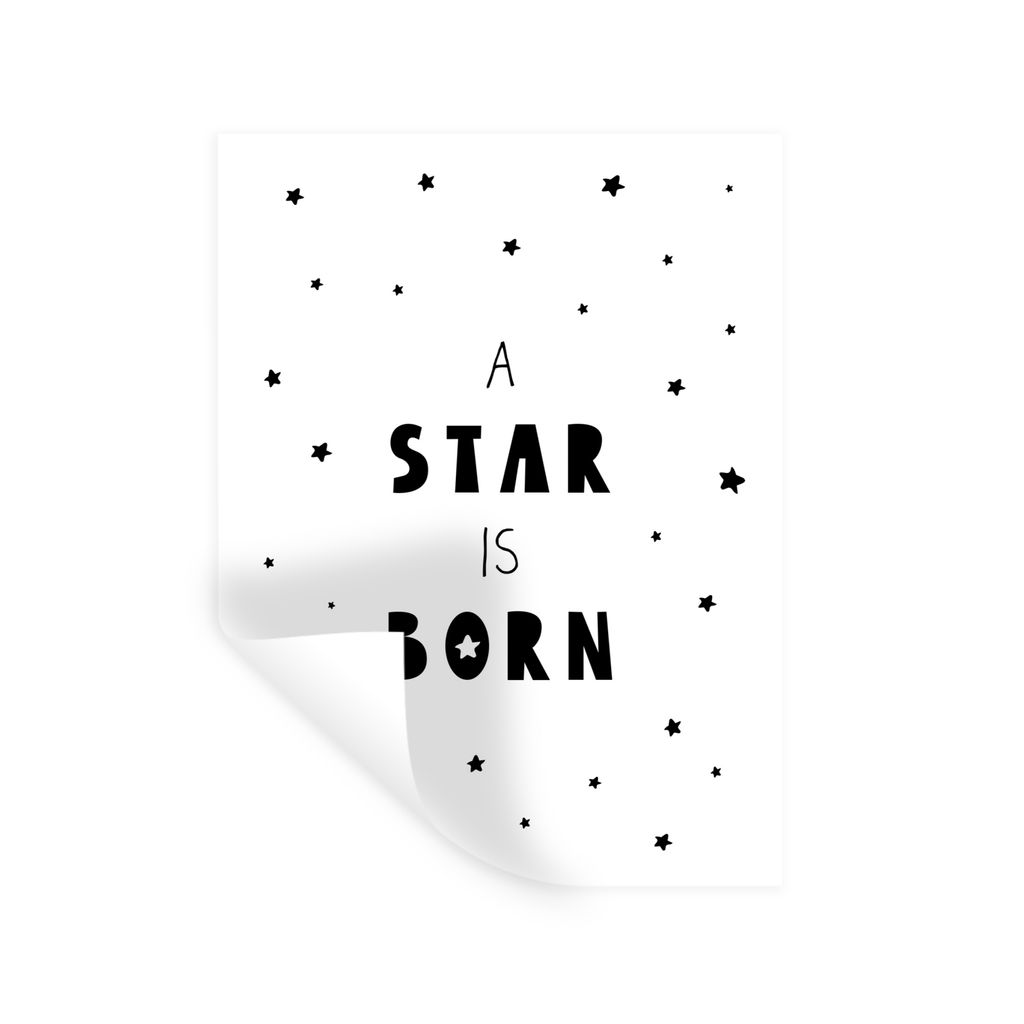 MuchoWow Wandtattoo Wandsticker Wandaufkleber Zitate - Ein Stern ist geboren - Baby - Kinder - Sprichwörter 60x80 cm Selbstklebend und Repositio...