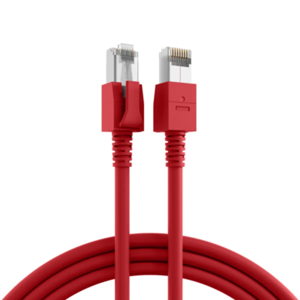 EFB-Elektronik Câble Patch RJ45 Cat.6A S/FTP LED Rouge 3m DCK1001RT.3