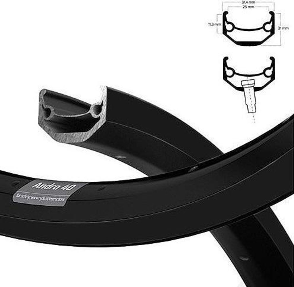 Ryde Vorderrad 28 Andra 40 Disc Center Lock Laufrad robust