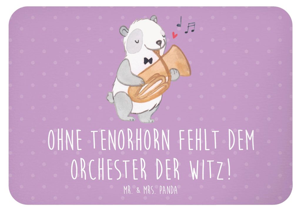 Mr. & Mrs. Panda Kühlschrankmagnet Tenorhorn Witz - Lavendeltraum - Geschenk, Instrument, Orchester, magnet, Musiker, haftmagnet, Notizhalter, Mus...
