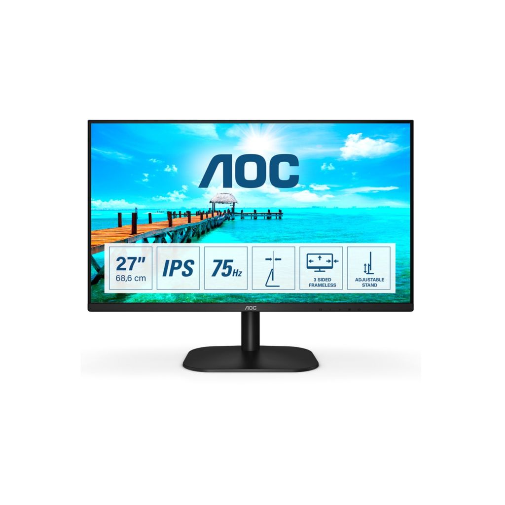 AOC B2 27B2DA - 68,6 cm (27 Zoll) - 1920 x 1080 Pixel - Full HD - LED - 4 ms - Schwarz