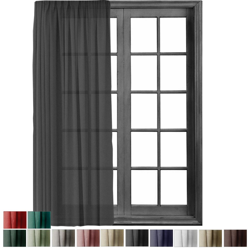 1 Stück Gardine mit Kräuselband Blickdicht Leinen Look 140x245cm Vorhänge Gardinen Vorhang Universalband für Schiene Dunkelgrau 1er Pack