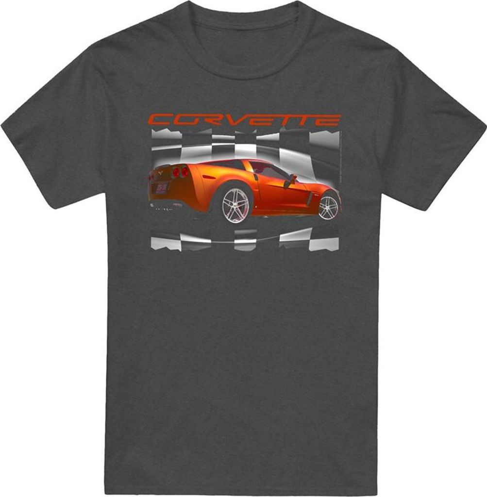 Chevrolet - "Orange Z06 Vette" T-Shirt für Herren/Damen Uni, meliert TV27861 (S) (Holzkohle)
