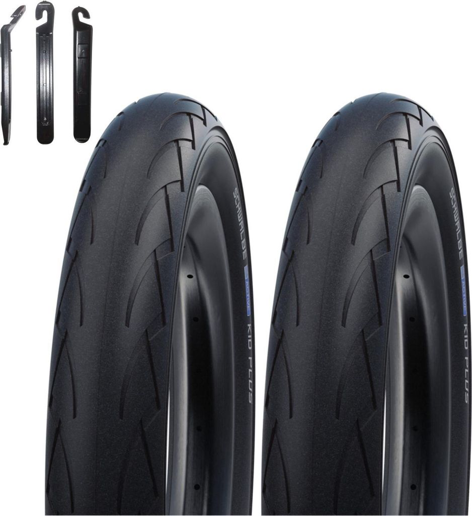 2 x Schwalbe Kid Plus PunctureGuard 47-203 (12 x 1.75) inkl. Reifenheber
