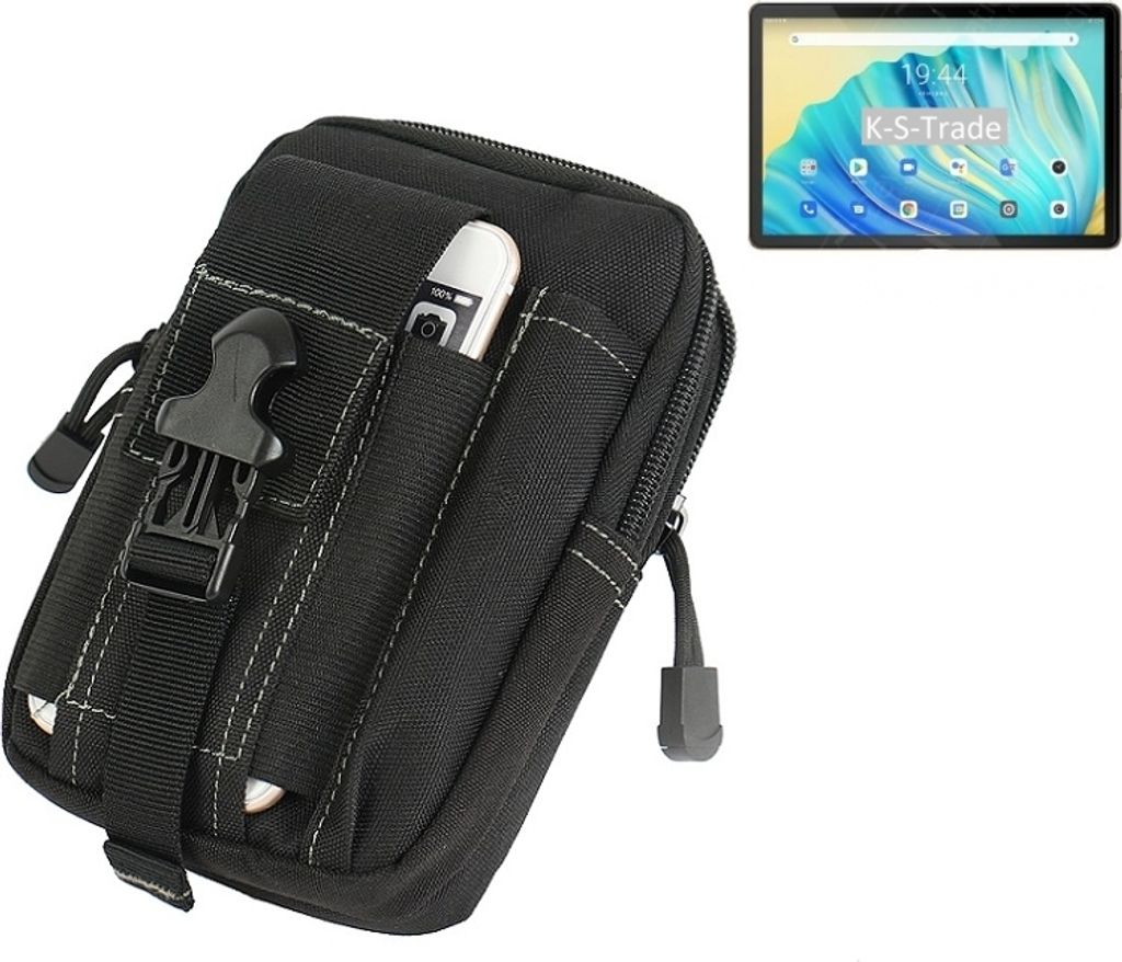 K-S-Trade Gürtel Tasche kompatibel mit Blackview Tab 10 Gürteltasche Holster Schutz Hülle Handy Hülle Smartphone outdoor Handy-Hülle schwarz