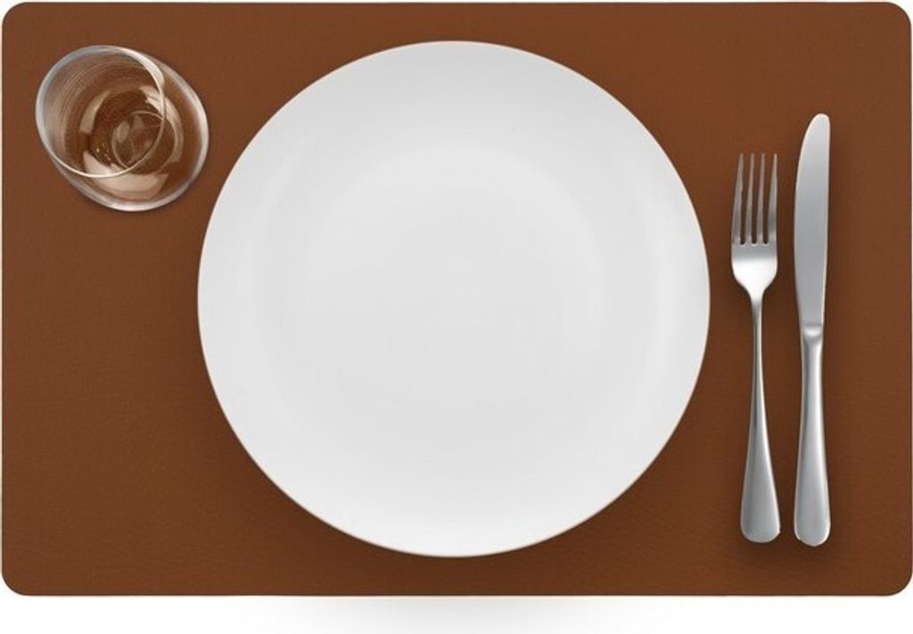 Tischset - Recyceltes Leder - 28,5 x 43,5 cm - 4 Stück - Muskatnuss