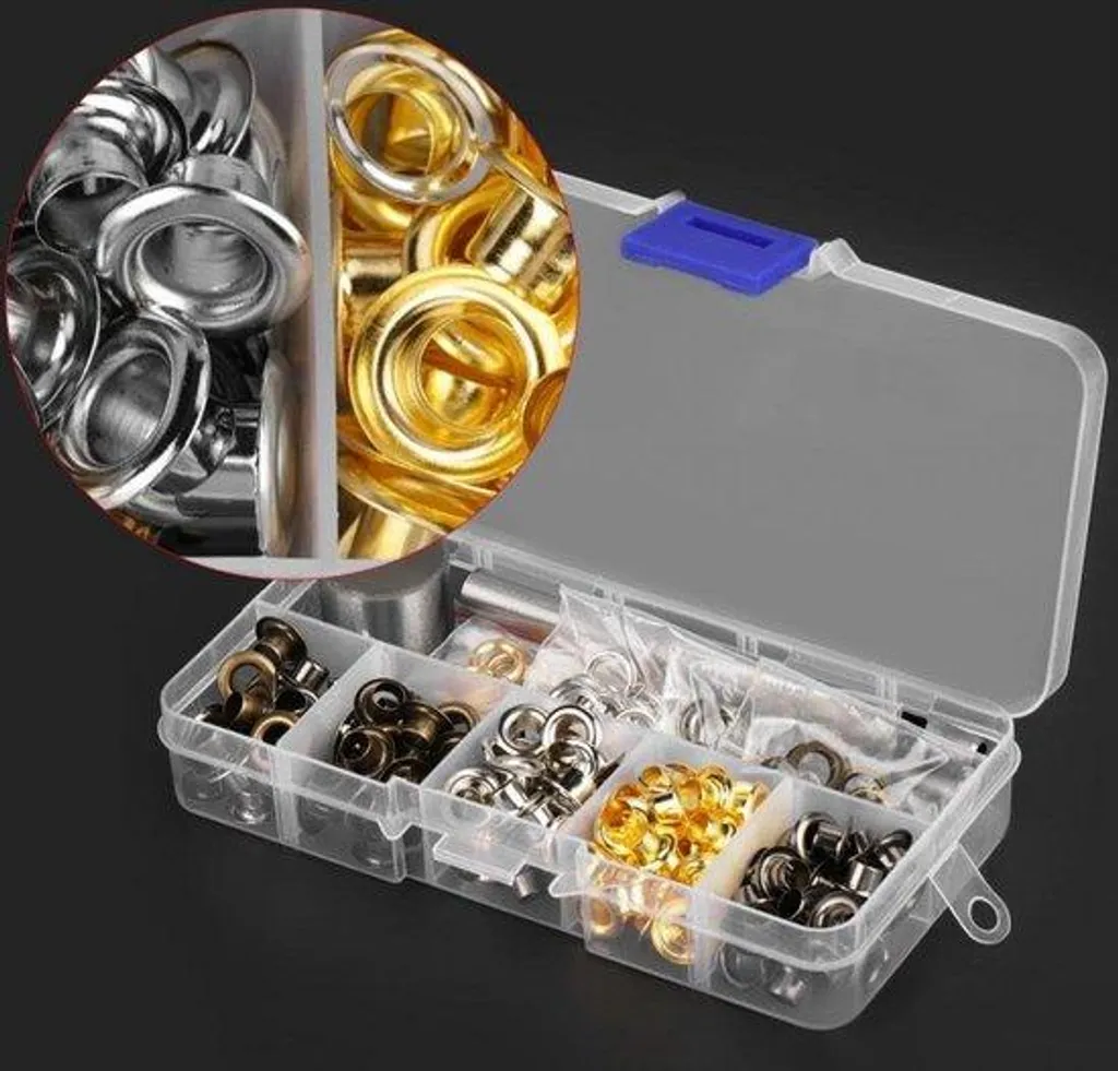 Kit de 220 œillets métalliques 5 mm pour outils à main et bricolage