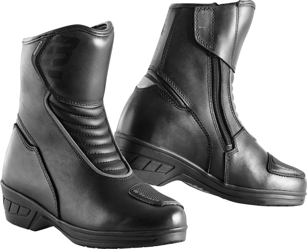 Bogotto Lady Short wasserdichte Damen Motorrad Stiefel, schwarz, 39