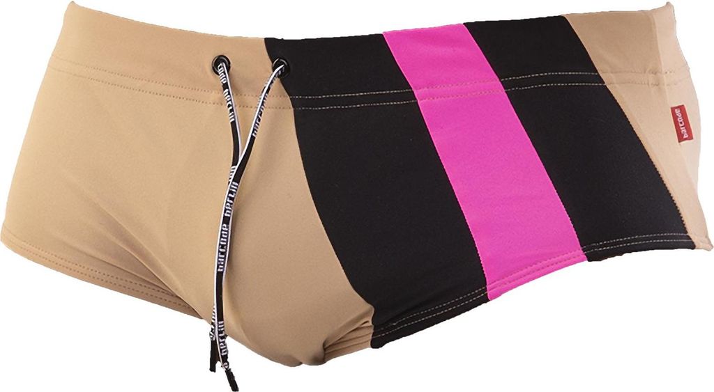 Barcode Berlin Mar Bella Beach Swim Trunk Nude-Black-Neonpink