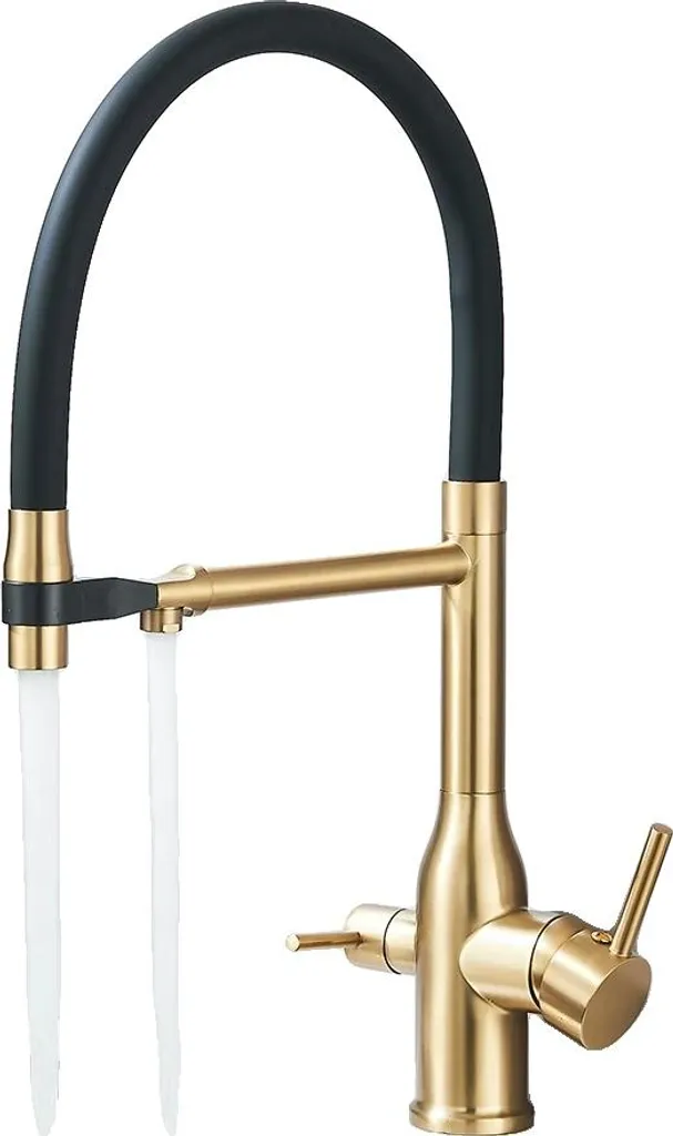 Rubinetto Cucina Oro Spazzolato Ottone Estraibile | Trasforma il Lavello