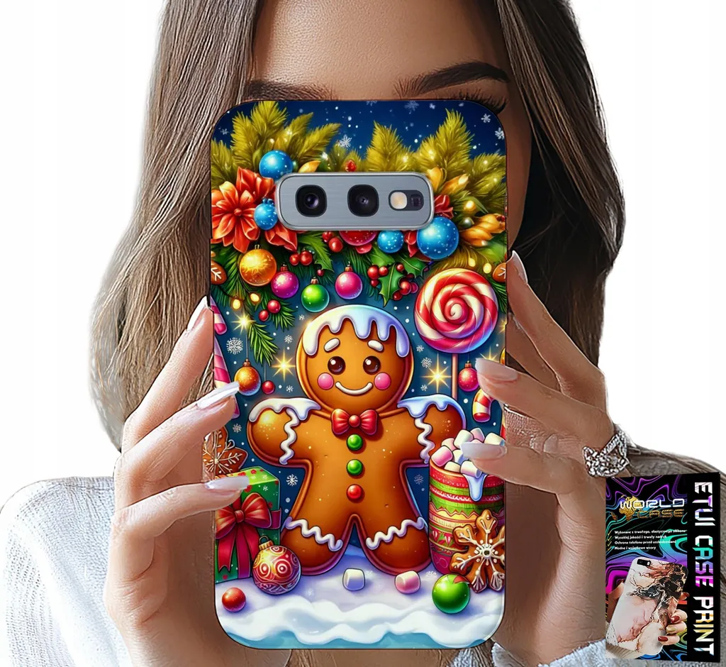 Cover Natalizia Samsung S10E Gingerbread & Gold Foil - Limited Edition