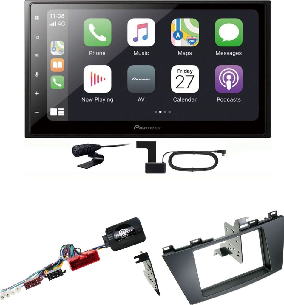 Pioneer SPH-DA250DAB CarPlay Android Auto Bluetooth Einbauset für Mazda 5 CW