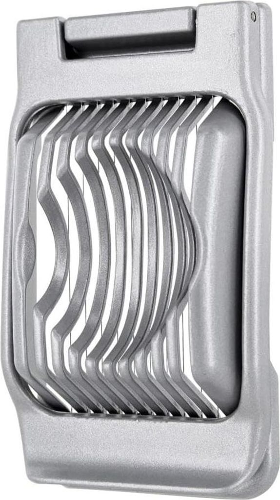 2x Eier Schneider für runde-ovale Scheiben - individuell gespannt - rostfreie Schneidrähte - Aluminium-Rostfrei Stahl - Duplex grau 102022E3