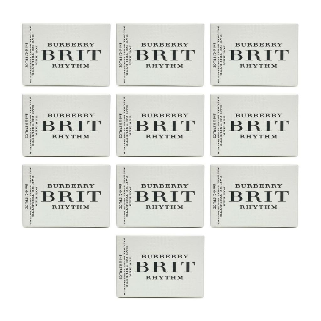Burberry Brit Rhythm for Women Eau de Toilette 50 ml Miniaturen 5 ml x 10 Stück – Burberry Frauen Duft Mini Flakon Set – für Damen Miniatur P...