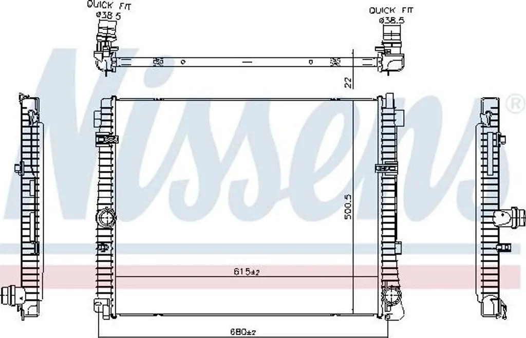 Radiateur Nissens 606785 haute résistance pour BMW Série 3 et 4 G20 G23