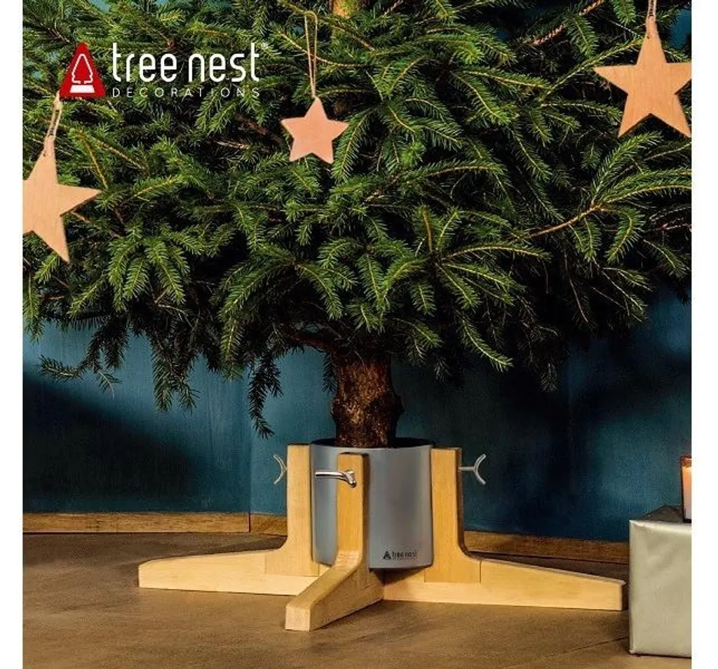 Support de Sapin Mountfield Rustique avec Réservoir d'Eau - Fonte 35cm - 2