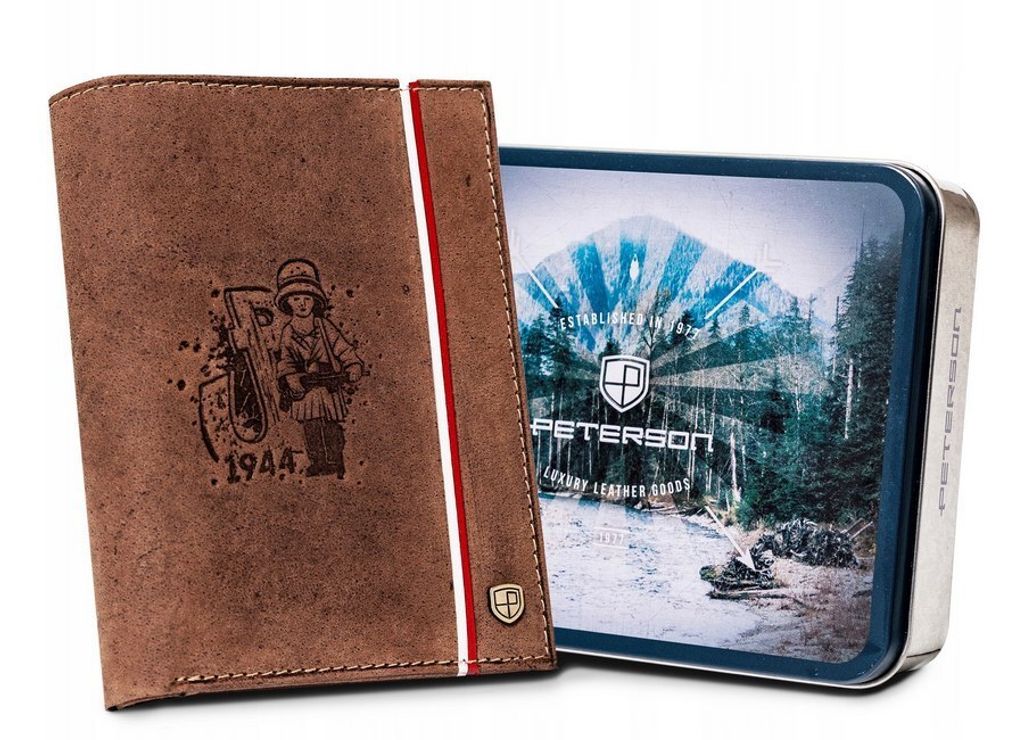 Peterson Portemonnaie aus Leder für Männer Shoremirror IV. braun One size