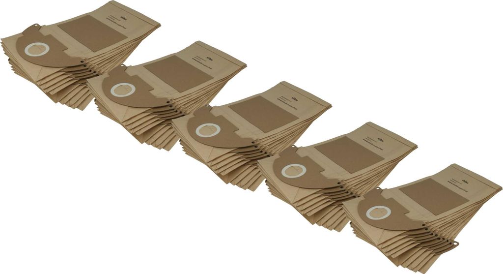 vhbw 50x Staubbeutel kompatibel mit Kärcher SE 6.100, WD2500M Staubsauger - 42cm x 25cm braun