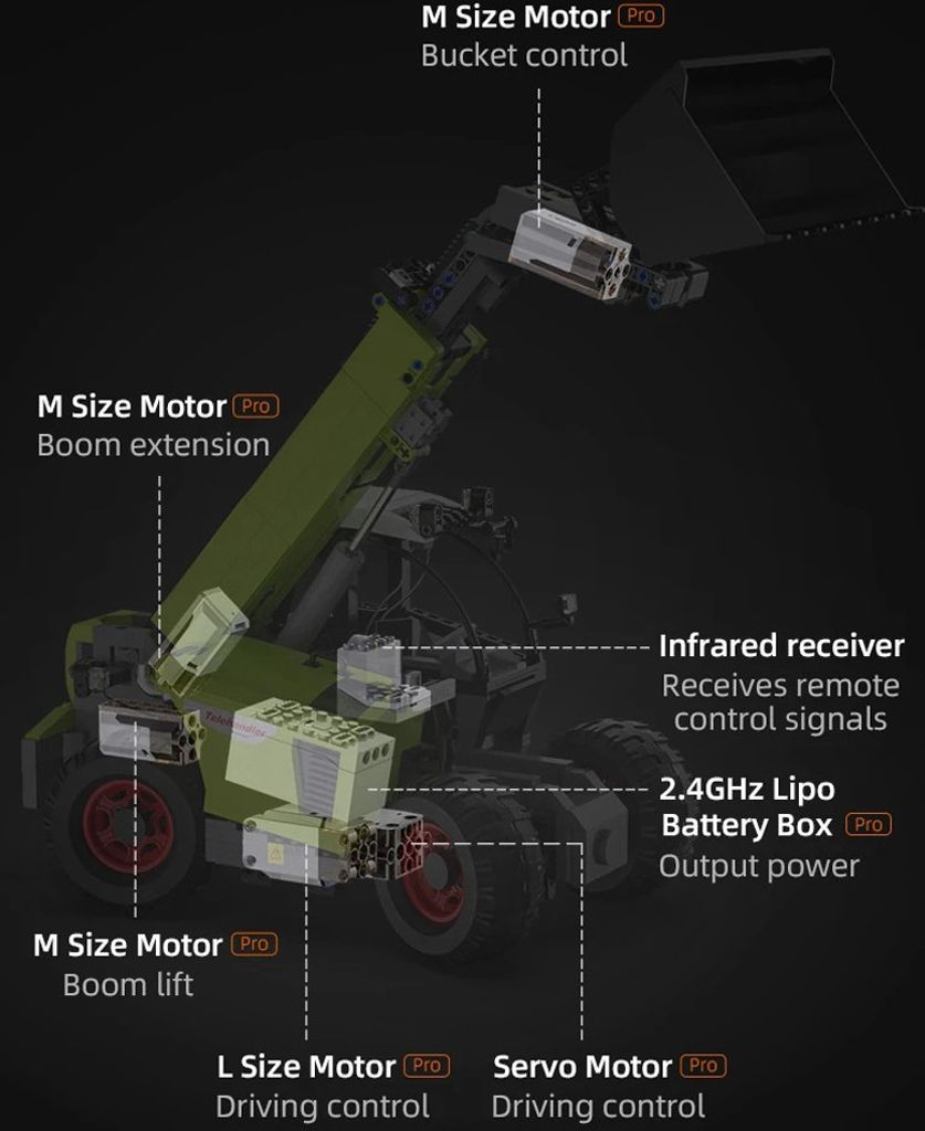 CaDA C61015W Teleskopický nakladač 1:17 C61051W Obrázok produktu 15