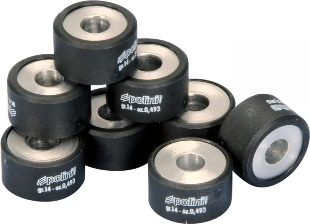 Galets Haute Résistance Polini 14,0g 25x15mm pour Variateur 9R