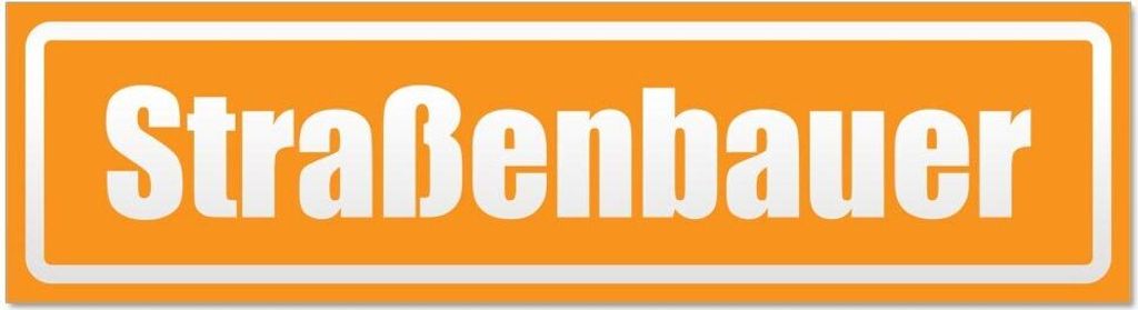 Kiwistar Straßenbauer invertiert Magnetschild Schild magnetisch - 45cm Orange - Magnetfolie für Auto PKW Kfz