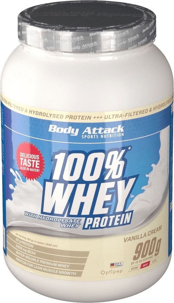 Body Attack 100 % Whey Protein – 900 g Vanilla