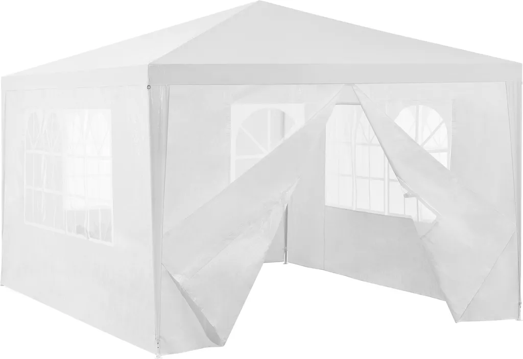 Padiglione da Giardino 4x3m Bianco | Tenda per Feste e Birra Robusta