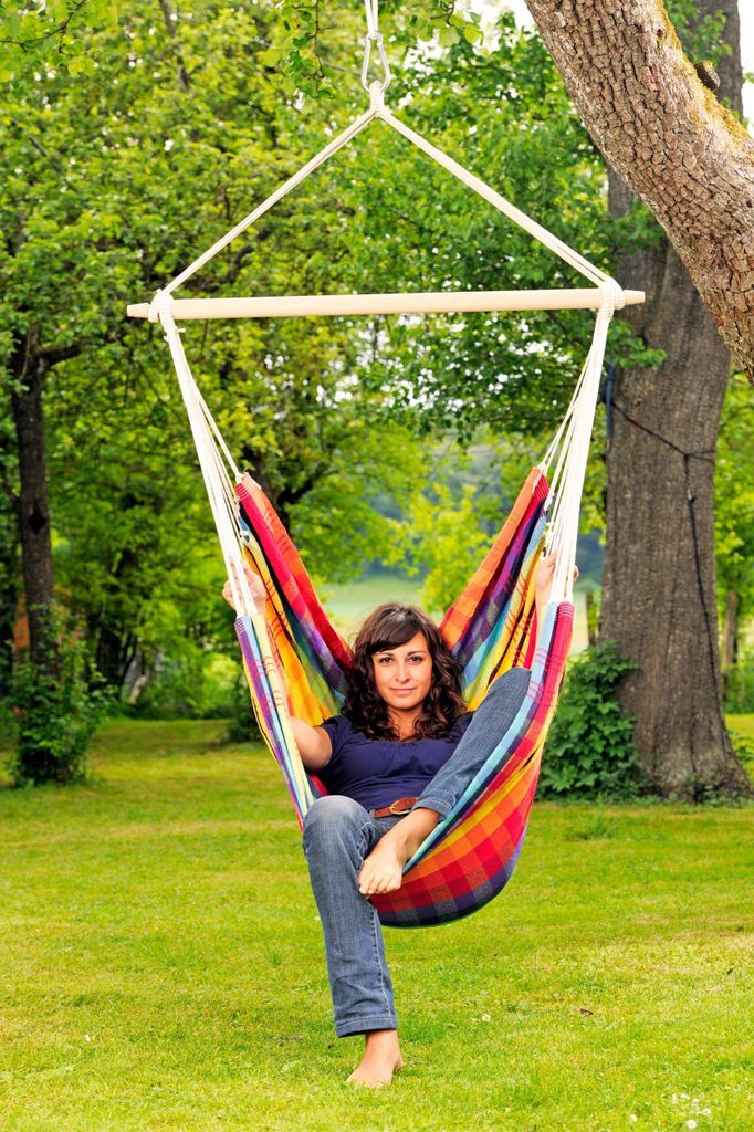 AMAZONAS XL Brasil Sedia pensile arcobaleno con barra di