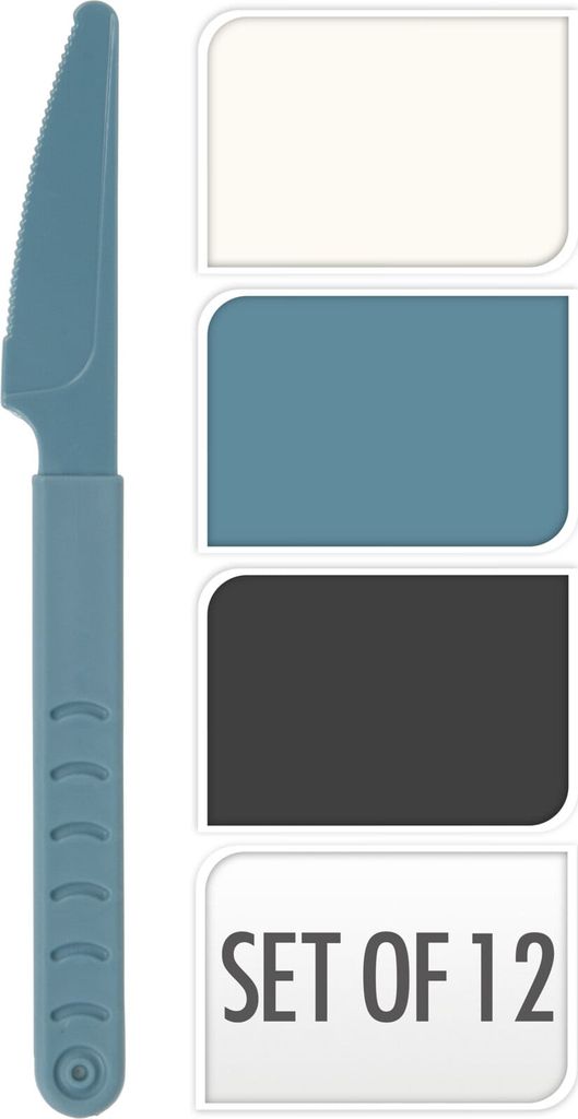 Excellent Houseware Messerset Kunststoff 12-teilig 18,5 cm