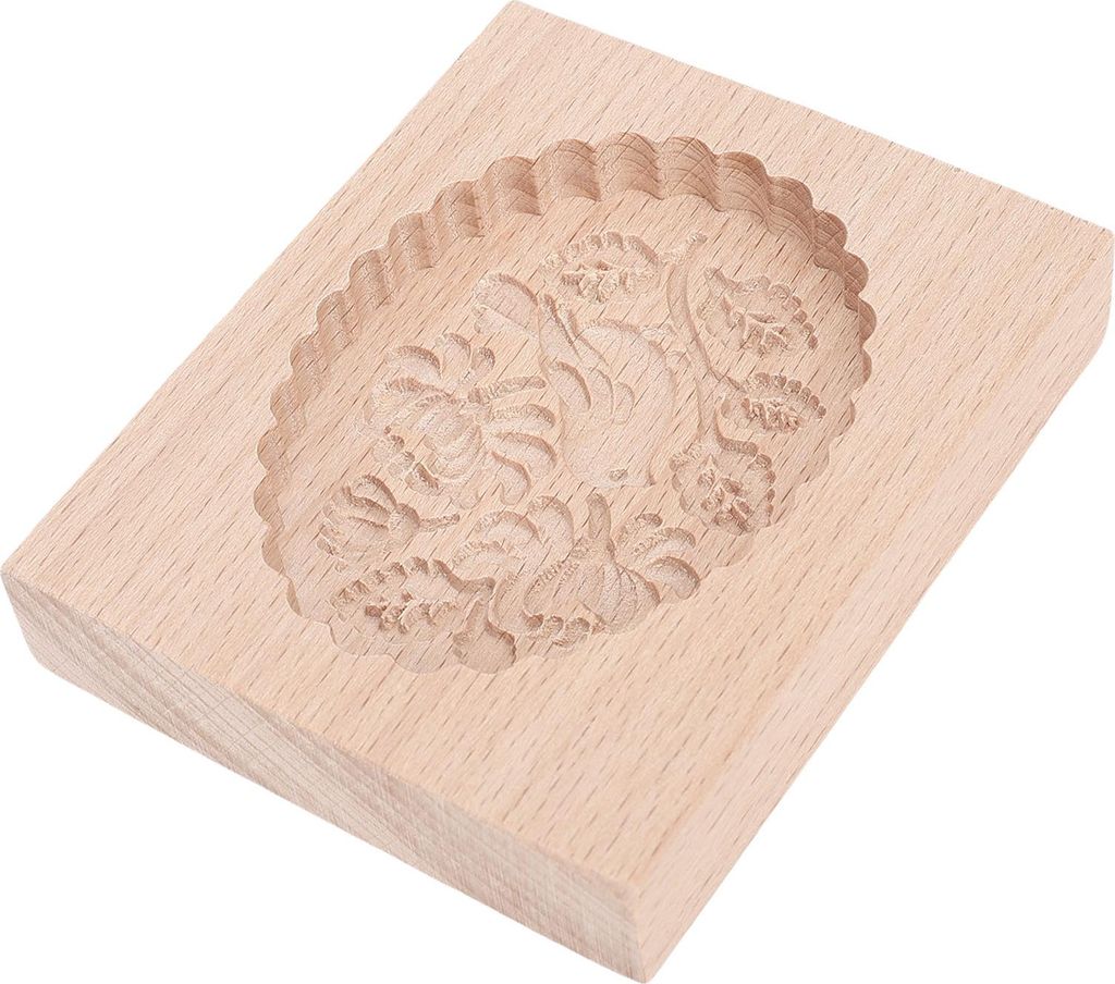 Wooden Cookie Mold Carved Bird Pattern Multifunctional Cookie Press Stamp Mould Baking Tools