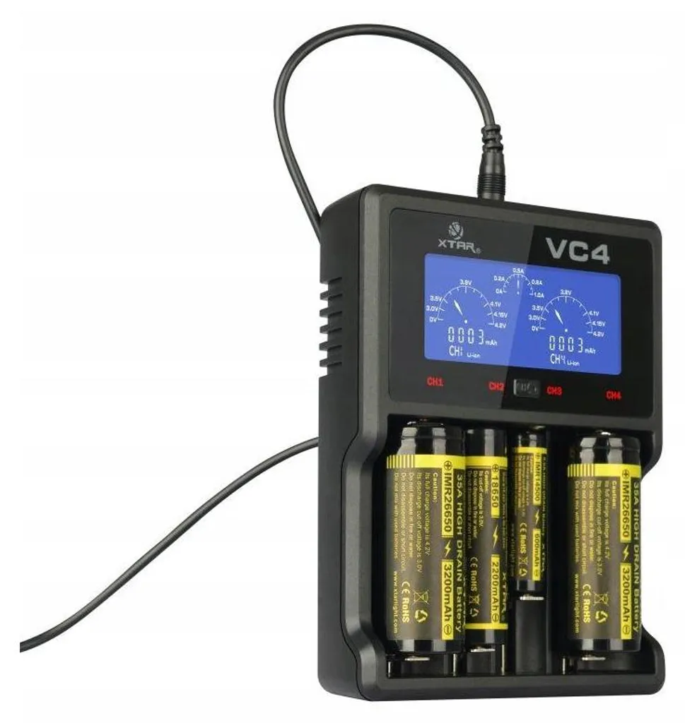 Chargeur Accu XTAR VC4 à 4 Slots avec Écran LCD et Alimentation USB Rapide - 17