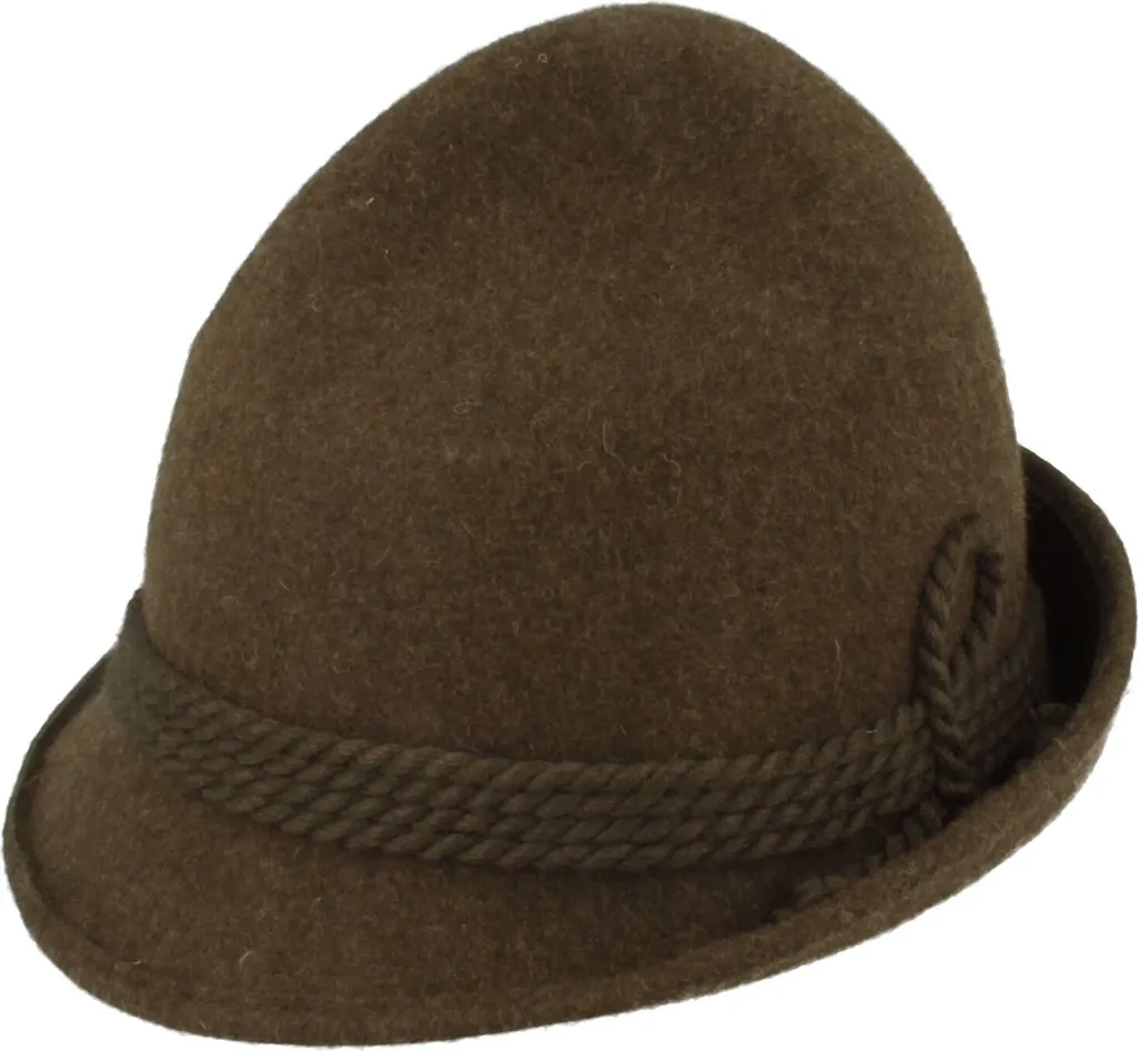 Cappello Bavarese Originale Hut-Breiter - Feltro di Lana a Punta
