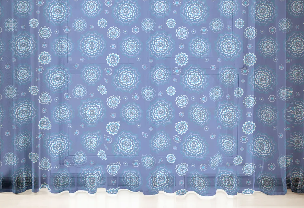 Abakuhaus Tapisserie Mandala Bleue en Satin Silencieux - 180 x 274 cm - 4
