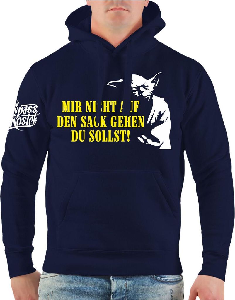 Herren Kapuzenpullover Mir nicht auf den Sack gehen du sollst